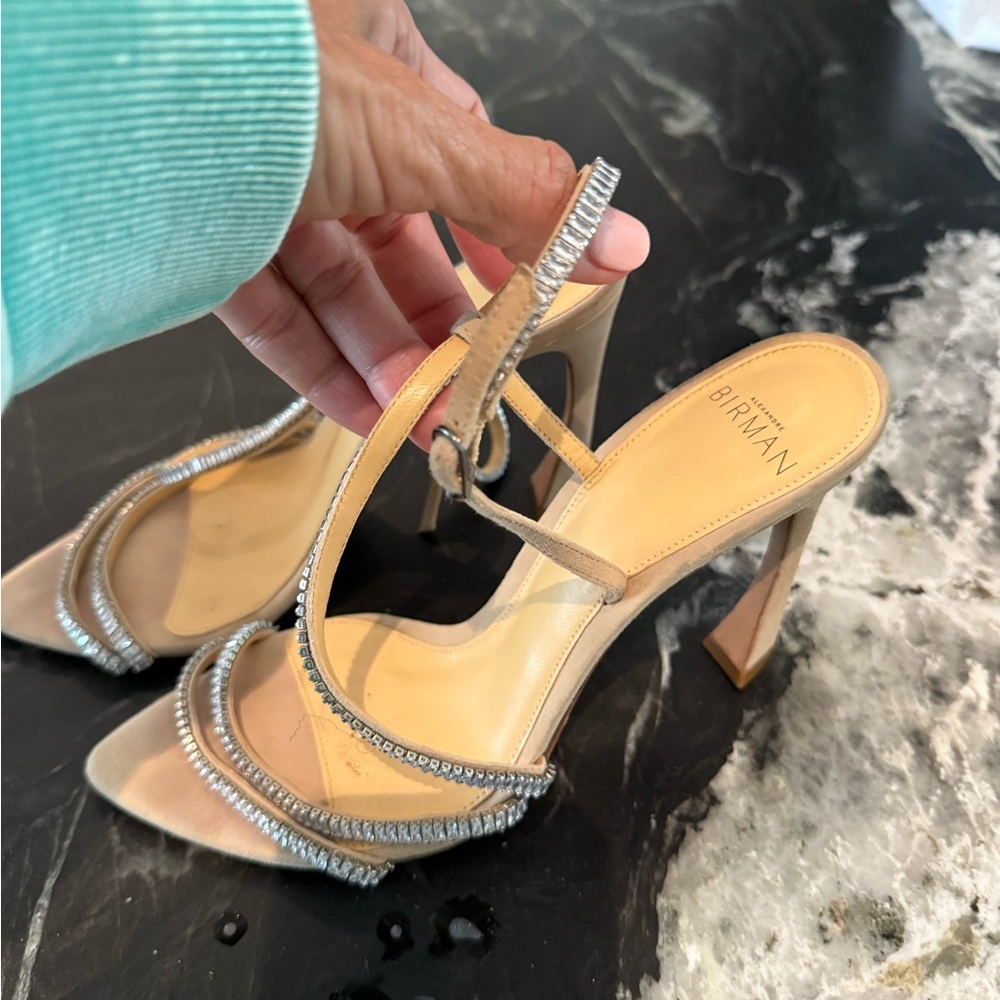 Alexandre Birman Tan Heels with Stiletto and Open Toe